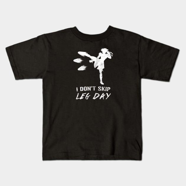 I Don't Skip Leg Day Kids T-Shirt by CCDesign